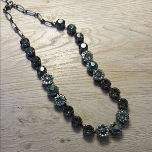 Mariana smoked stone and iridescent necklace.